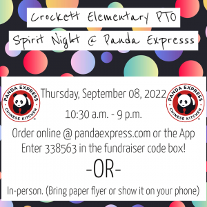 Spirit Night @ Panda Express